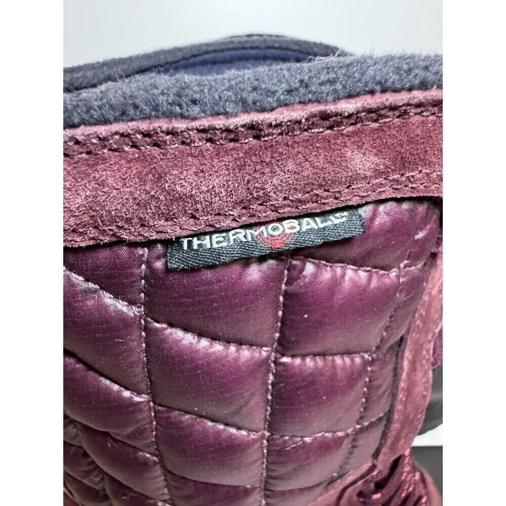 The North Face authentically burgundy waterproof lace-up boots size 9